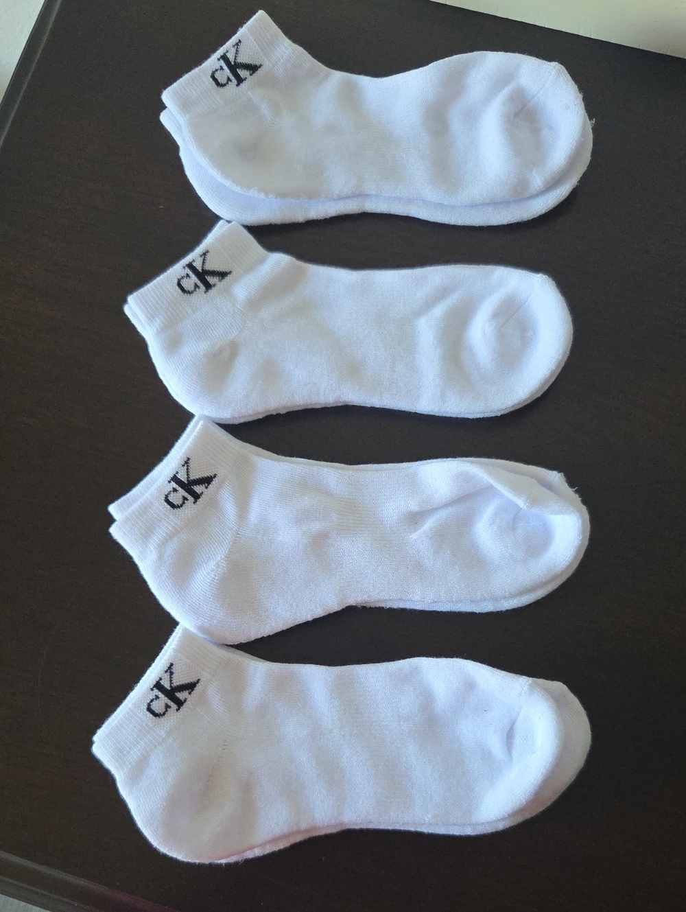 Calvin Klein White Low-Cut Athletic Socks - 4 Pack